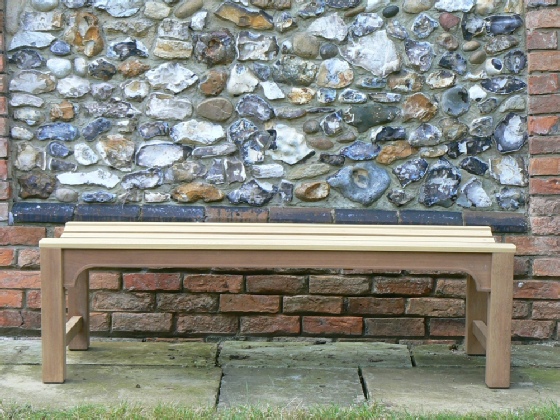 Slatted Backless Bench
