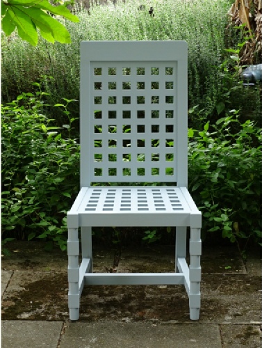 Garden Chair - Baroque Style, painted Parma Grey