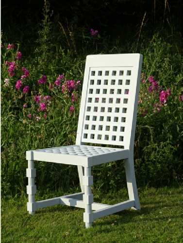 Garden Chair - Baroque Style, painted Parma Grey