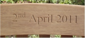 Inscriptions - garden seat