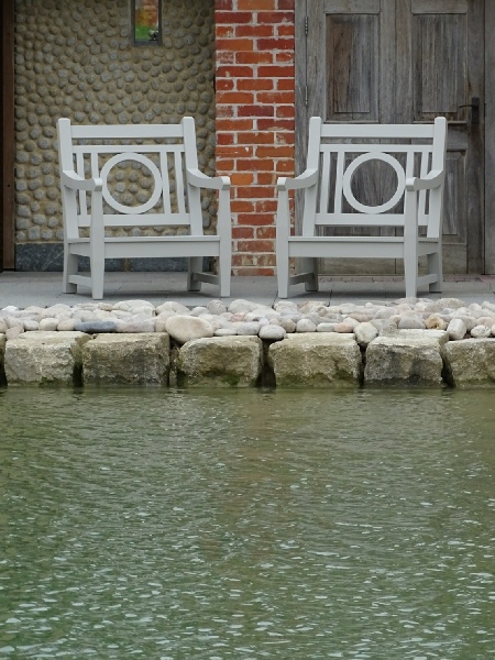 Lounger Chair in Leagrave style painted Grey