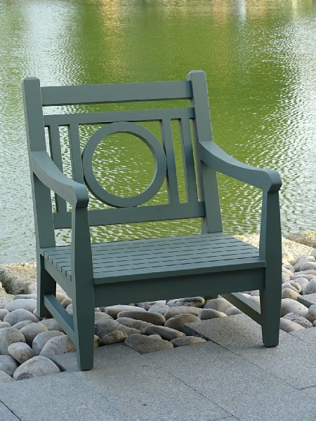 Lounger Chair in Leagrave style painted Castle Smoke