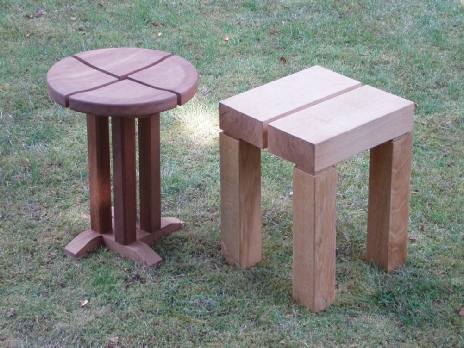Pedestal Round Stool & Square Stool