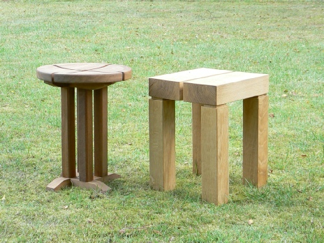 Pedestal Round Stool & Square Stool