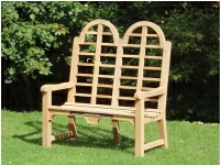 Two Seater Garden Seat - Highbacked Edo Style
